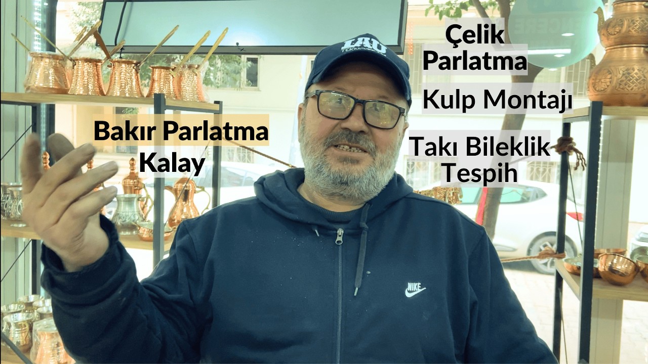 Bakır Çelik Parlatma Kulp (Punta) Takma Kalay Bakırdan Semaver Kazan Takı Tespih Telefon Aşağıda