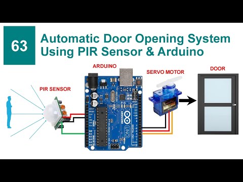Automatic Door Opening System Using PIR Sensor & Arduino With Code and Circuit || Proteus Simulation