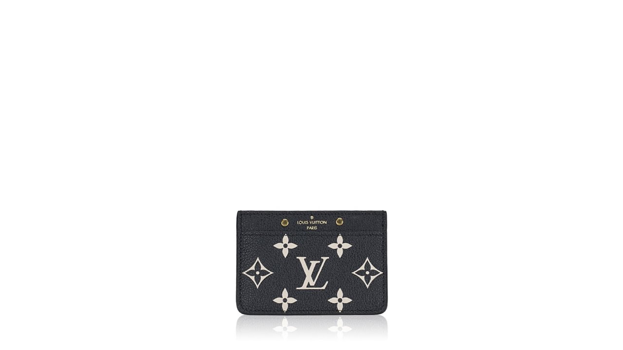 Unboxing Louis Vuitton Card Holder Black Noir Monogram Empreinte