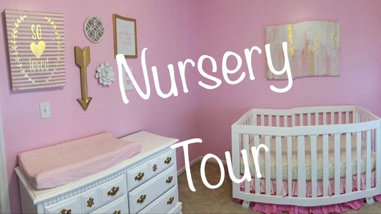 girl nursery wall art Baby Girl Nursery Tour