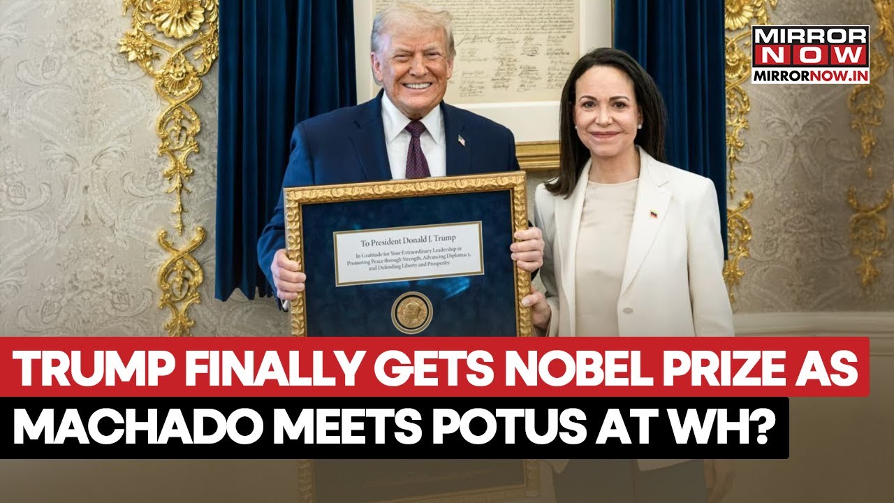 Trump Fulfills His Nobel Peace Prize Dream As Venezuela's Oppn Leader Machado Gifts Him Medal