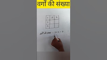 वर्ग की संख्या कैसे ज्ञात करें l वर्गों की संख्या ज्ञात करना l वर्ग की संख्या ज्ञात करना #square