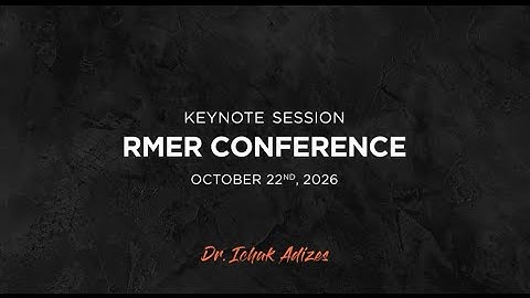 Keynote Session at RMER Conference