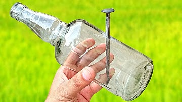 Je zult het niet geloven Hoe je een gat in een glazen fles maakt -- Het is GEWELDIG