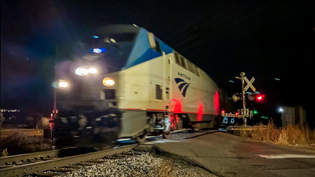 [4K] Amtrak 5 with FRA track geometry car! - YouTube