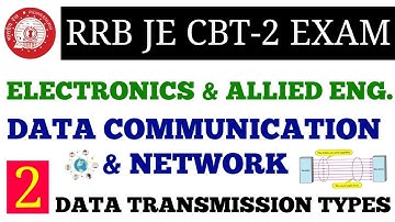 DATA COMMUNICATION & NETWORK (DATA TRANSMISSION TYPES) FOR RRB JE CBT-2 ELECTRONICS & ALLIED ENG.