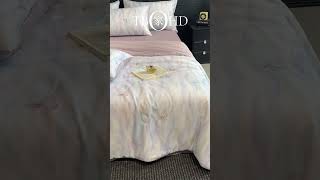 Introducing Lace Trim Silk Summer Quilt | Ice Silk Cooling Jac🏠#Home #NeutralDecor #Silk #Lace #Trim
