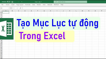 Tạo mục lục trong excel