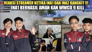 Reaksi streamer ketika INA1 & INA2 ON FIRE !! INA1 AMANKAN WWCD 9 KILL