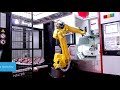 Halter robot on a quaser ux300 5 axis vertical machining center