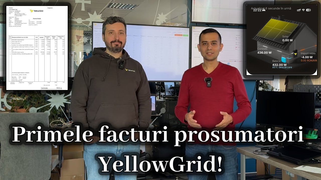 Au venit primele facturi pentru prosumatori la YellowGrid 2025