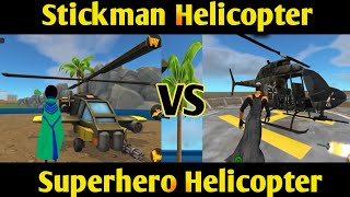 Stickman Superhero Helicopter Vs Superhero Helicopter Upheaval