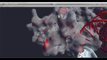 3D visualization of molecular surface and ribbon diagram with Virtual Reality