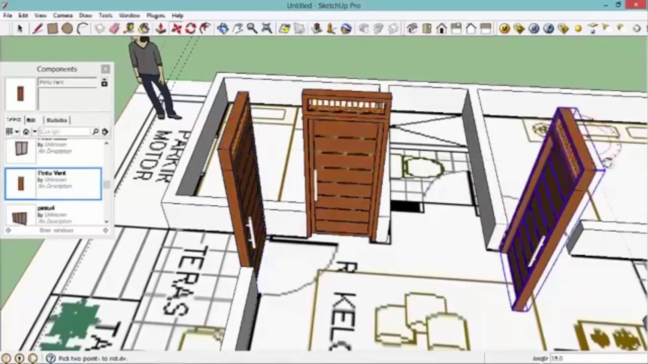 Belajar Sketchup Membuat Rumah Menggunakan Denah Youtube