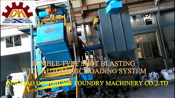 Q32 Tumble shot blasting machine with automatic loading system 02
