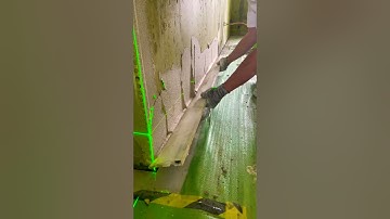 Precise Wall Plastering Using Laser Level Guide #shorts #plaster