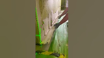Precise Wall Plastering Using Laser Level Guide #shorts #plaster