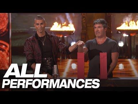 Whoa! Dangerous Magic From Aaron Crow! (All Performances) - America's Got Talent 2018