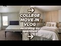 college move in vlog 2021 | decorating my apartment