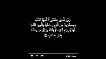 زين للذين كفروا الحياة الدنيا ويسخرون من الذين آمنوا ( القارئ ياسر الدوسري)