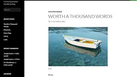 Wordpress Twenty fourteen Theme Demo