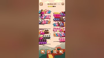 bird sort 2 color puzzle solution niveau 311 #games #gaming #puzzle #puzzlegame #androidgames