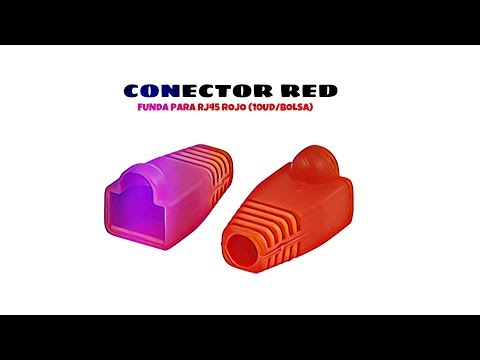 Video de Funda para conector de red RJ45 (10ud/bolsa)  Rojo