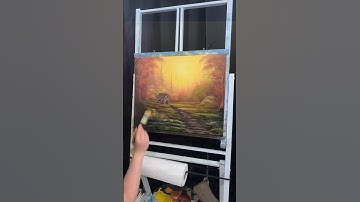 Cozy Autumn Cabin Painting #autumnvibes #autumnal #autumn