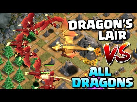 DRAGON&rsquo;S LAIR vs ALL DRAGONS! Clash of Clans Update Gameplay - GIANT DRAGON Boss Troop in CoC!