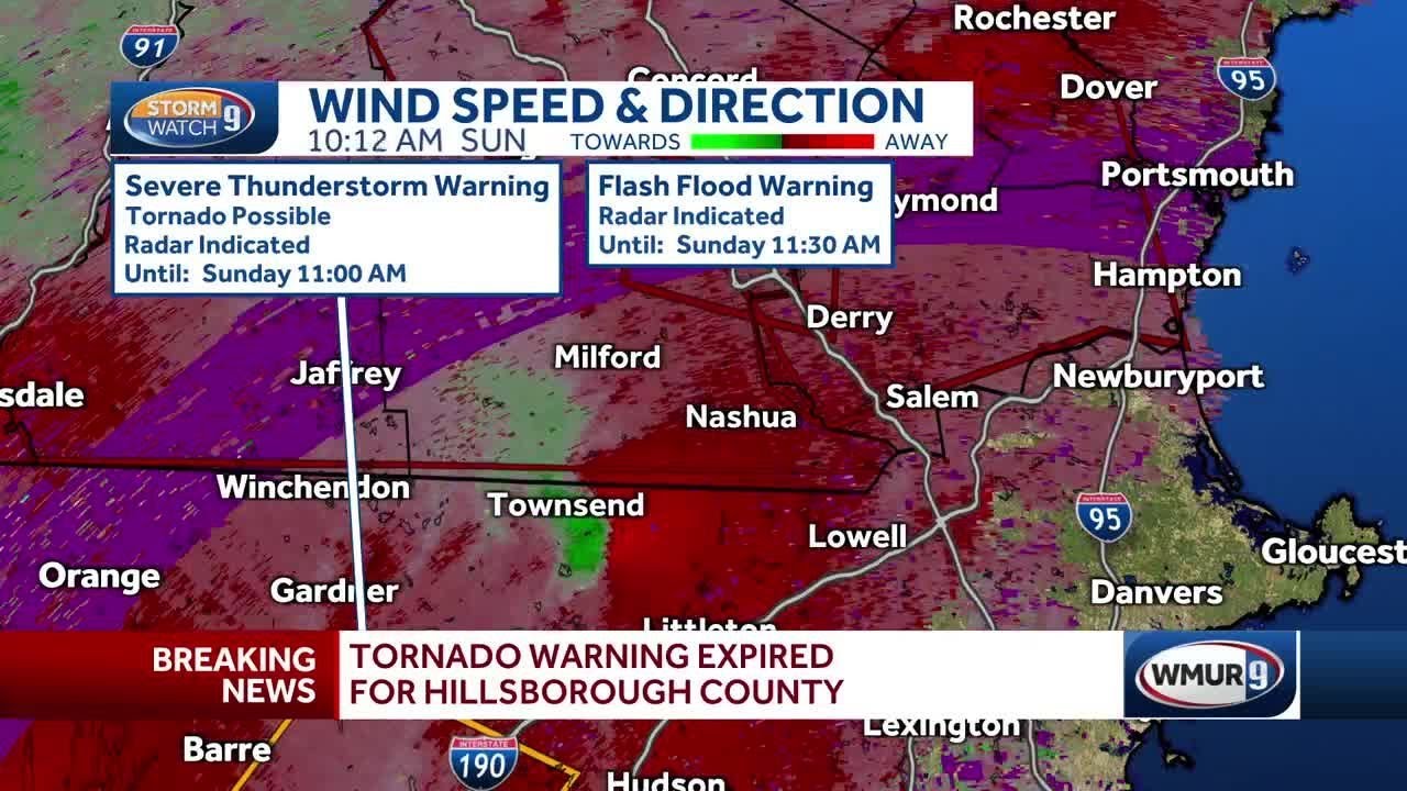 3rd and 4th tornado warnings Sunday in New Hampshire have expired - YouTube