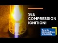 Compression Ignition Demonstration (in a transparent cylinder)