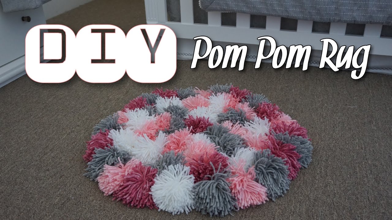 Diy Pom Pom Rug Using My Hands Youtube