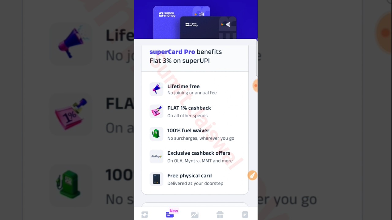 Lifetime Free Supercard Pro Launched by SuperMoney | Flat 3% Cashback on UPI | Apply Now  