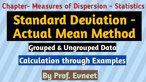 standard deviation actual mean method | standard deviation | standard deviation statistics
