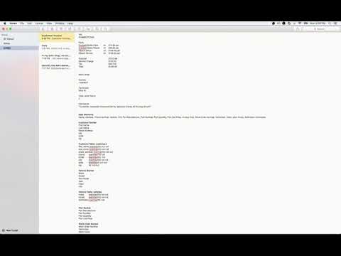 Defining Tables and Columns From Data Elements