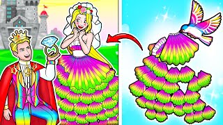 Diy Ideas For Dolls - Costume Rainbow Rapunzel Turned Into Princess Angels - Lol Surprise Diys