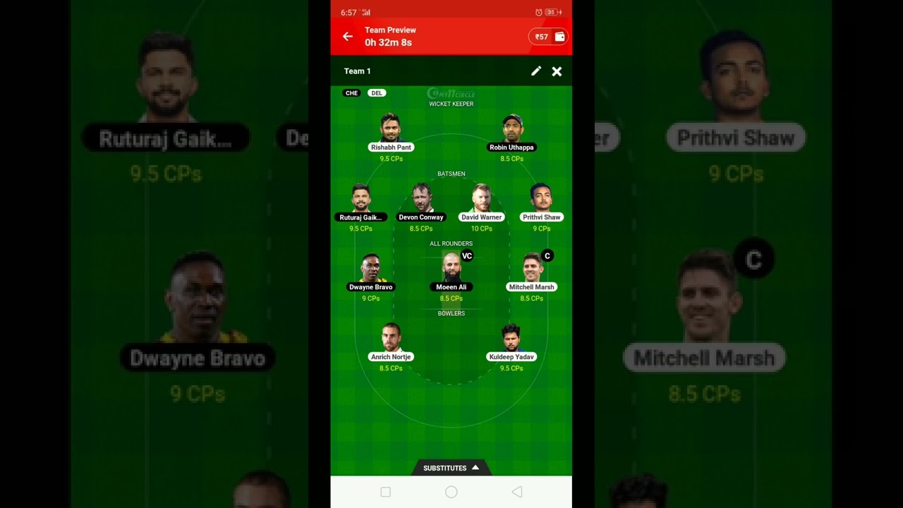 CSK vs DC dream11 fantasy team production T20 IPL