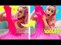 100 LBS OF FLUFFY SLIME! *GIANT* DIY SLIME CHALLENGE! (Bad Idea)