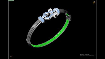 ||Making of Horseshoe_Buckle_Bracelet Matrix9 ||Diamond_Bracelet Tutorial ||Jewelry Cad Design ||3D