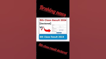 8th class result declared #shortfeed #result #brakingnews