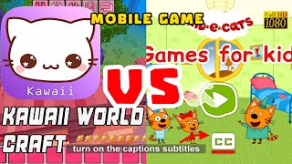 Kawaii World Craft and Build vs Kid-E-Cats Toddler Games ABC! | CC captions screenshot 4