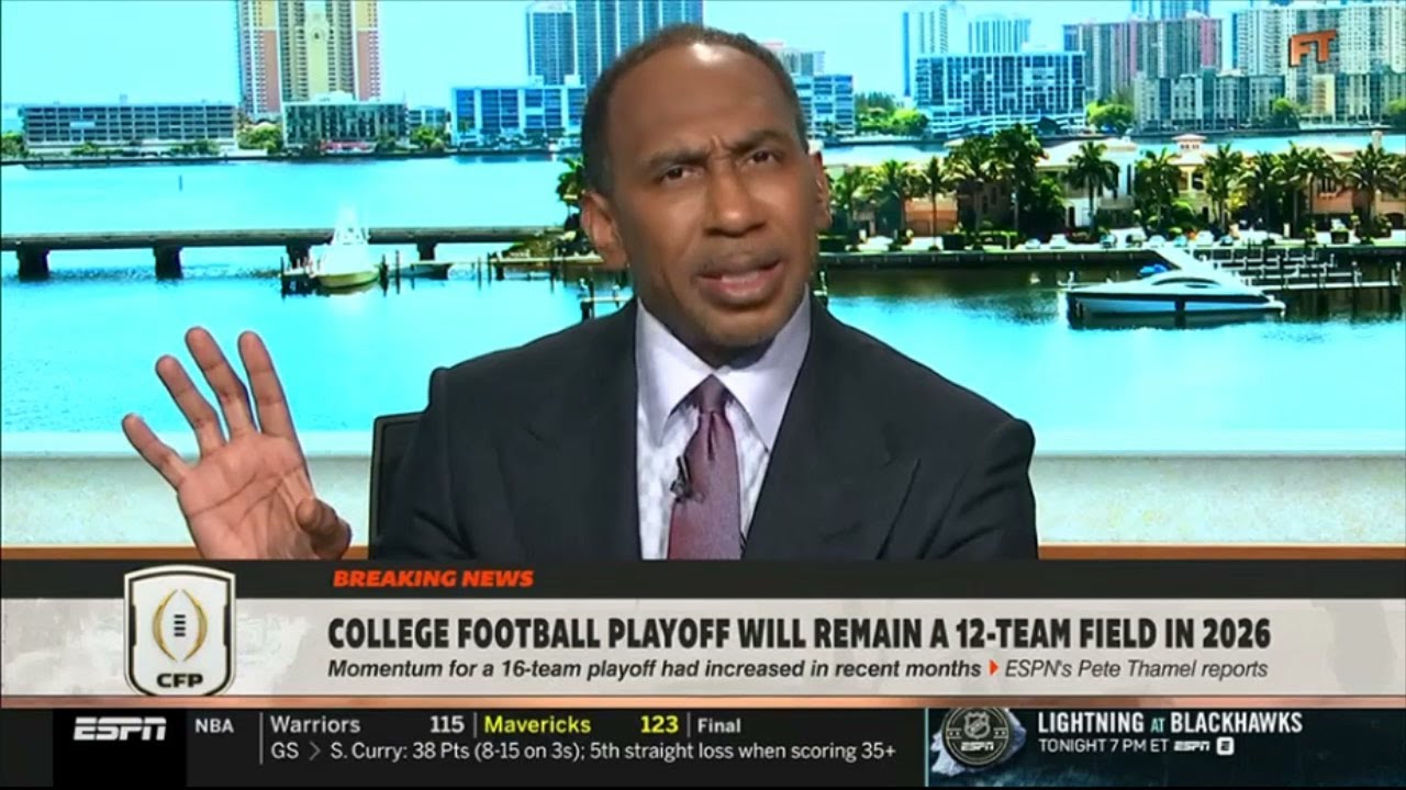 [BREAKING NEWS] Stephen A. on College Football Playoff will remain at 12 teams in 2026 | FIRST TAKE