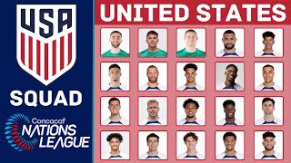 UNITED STATES Squad CONCACAF Nations League | FootWorld
