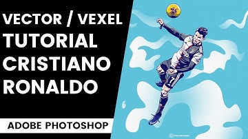 [TIMELAPSE] Tutorial Vector / Vexel Illustration Flying Cristiano Ronaldo using Adobe Photoshop