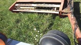 mowing hay
