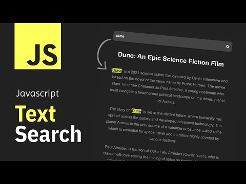 Javascript Text Search Highlight | Quick Tutorial