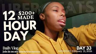 $200 made in 1 DAY: Uber Eats shift| Realistic L.A DAY IN THE LIFE Vlogs of a Music Artist