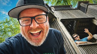 Park-Sci Giant Wooden Multi-Story Castle Playground In North Wales Pennsylvania | retroreststop