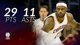 LeBron James 29 pts 11 asts vs Magic 14/15 season