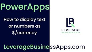 Formatting Numbers as Currency in Your Microsoft PowerApps 💵 Wealth